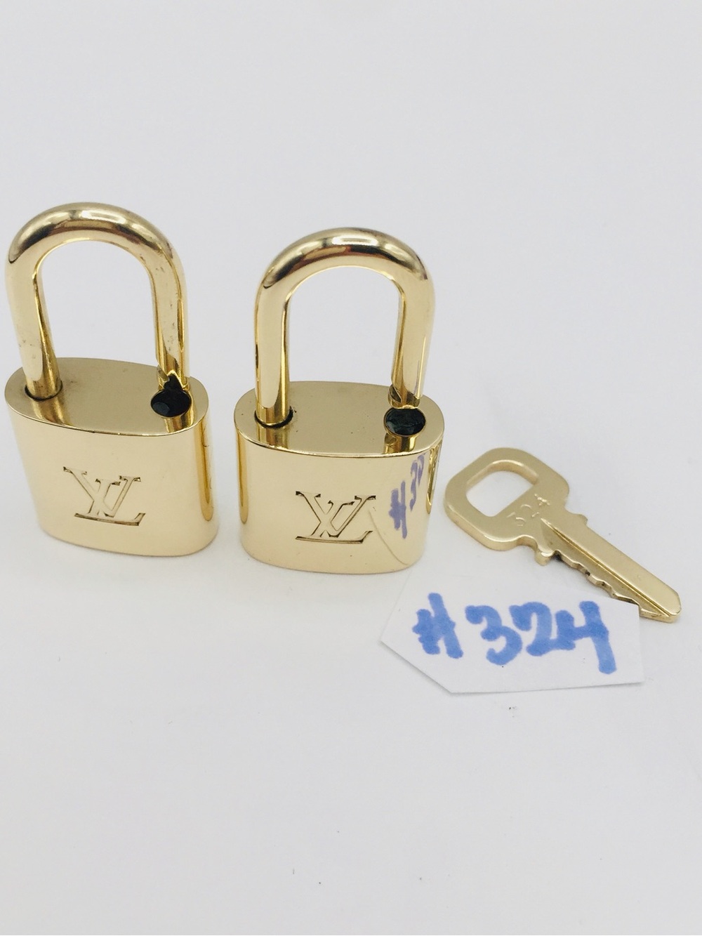 Authentic Louis Vuitton locks and key #324— Twin/Love Set (Two Locks One Key)